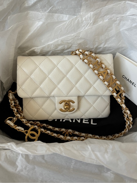 CHANEL Handbags - Chanel White Quilted Leather Waist Bag - Gold Hardware & CC Logo